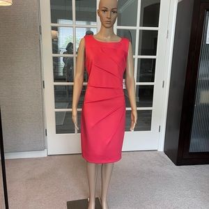 Calvin Klein sheath dress coral 12 with starburst